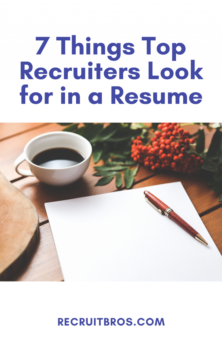 things top recruiters look for in a resume