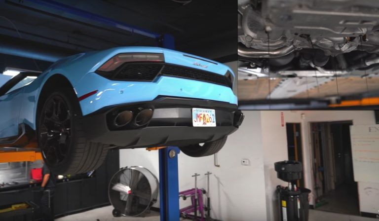 Oil Change For A Lamborghini