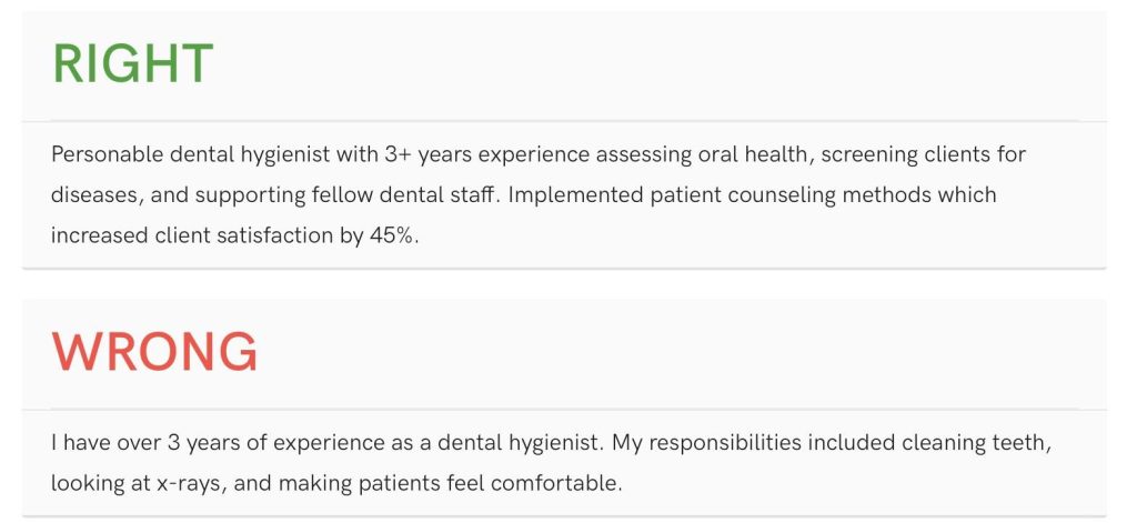 Resume Summary Statement Examples